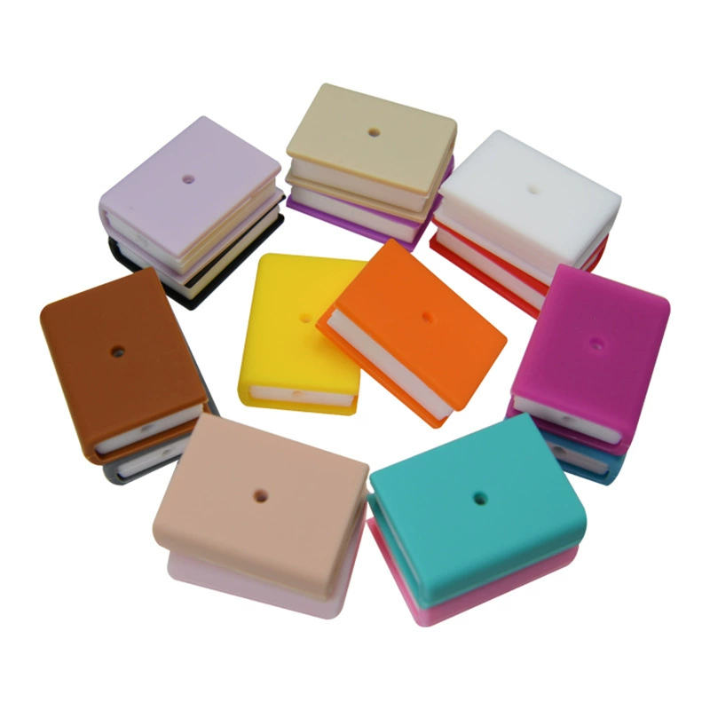 Book-Shaped Silicone Focal Beads