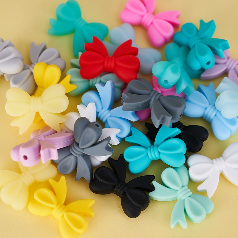 Bow 3D Silicone Focal Beads