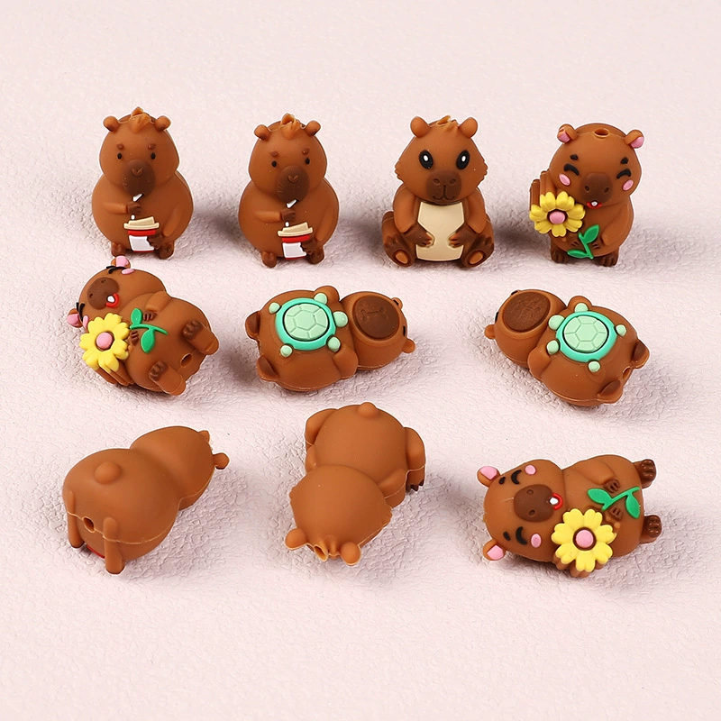 Capybara 3D Silicone Focal Beads