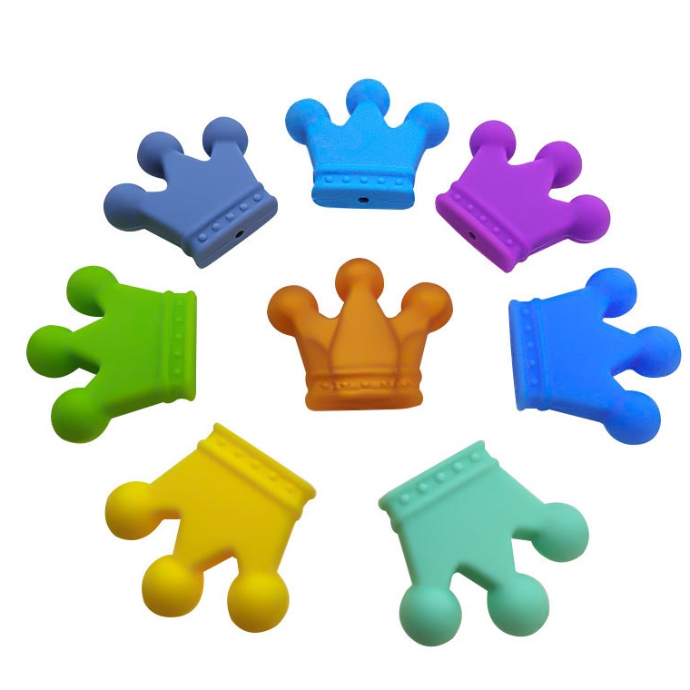 30 mm Crown Silicone Beads