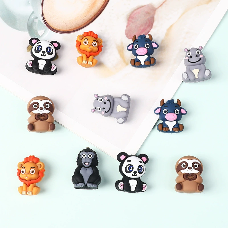 Cute Animal 3D Silicone Focal Beads