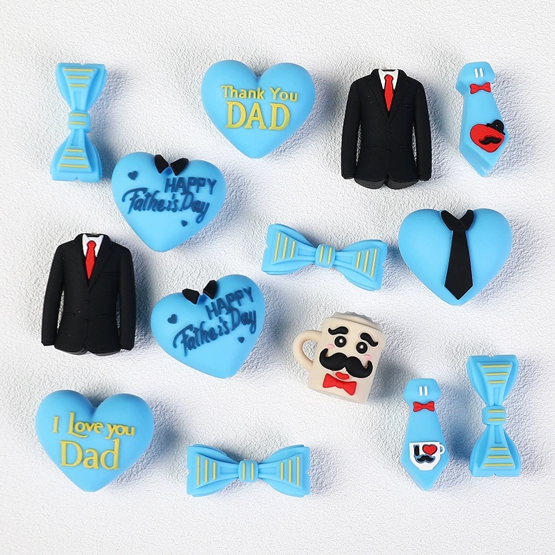 Father's Day 3D Silicone Focal Beads