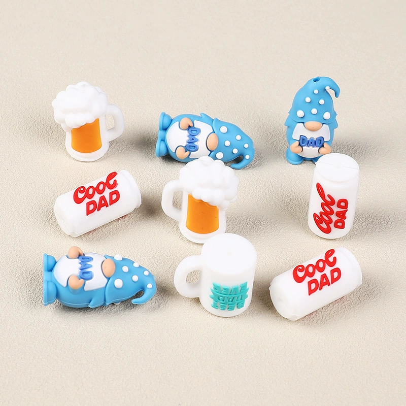 Father's Day Dad 3D Silicone Focal Beads