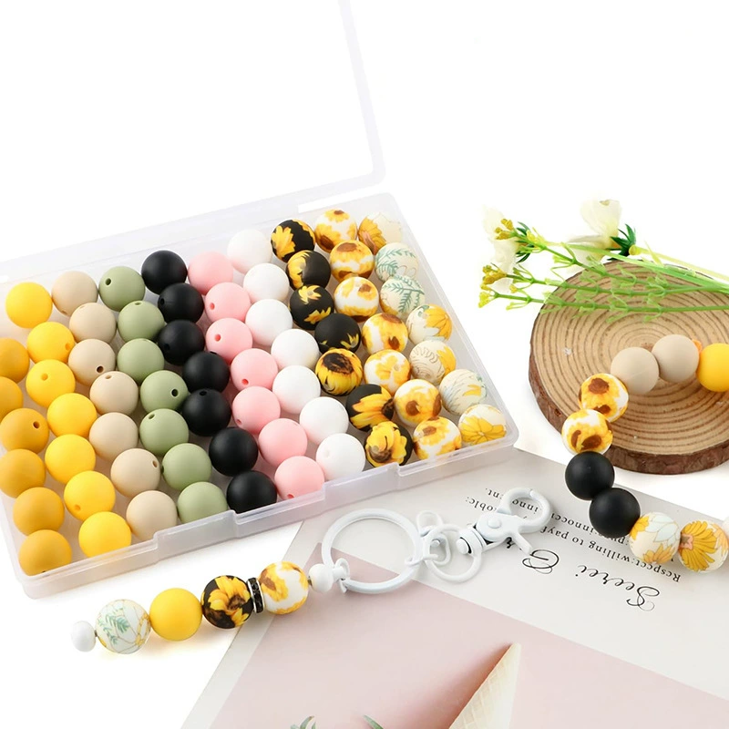 15 mm Mixed-Theme Silicone Bead Sets