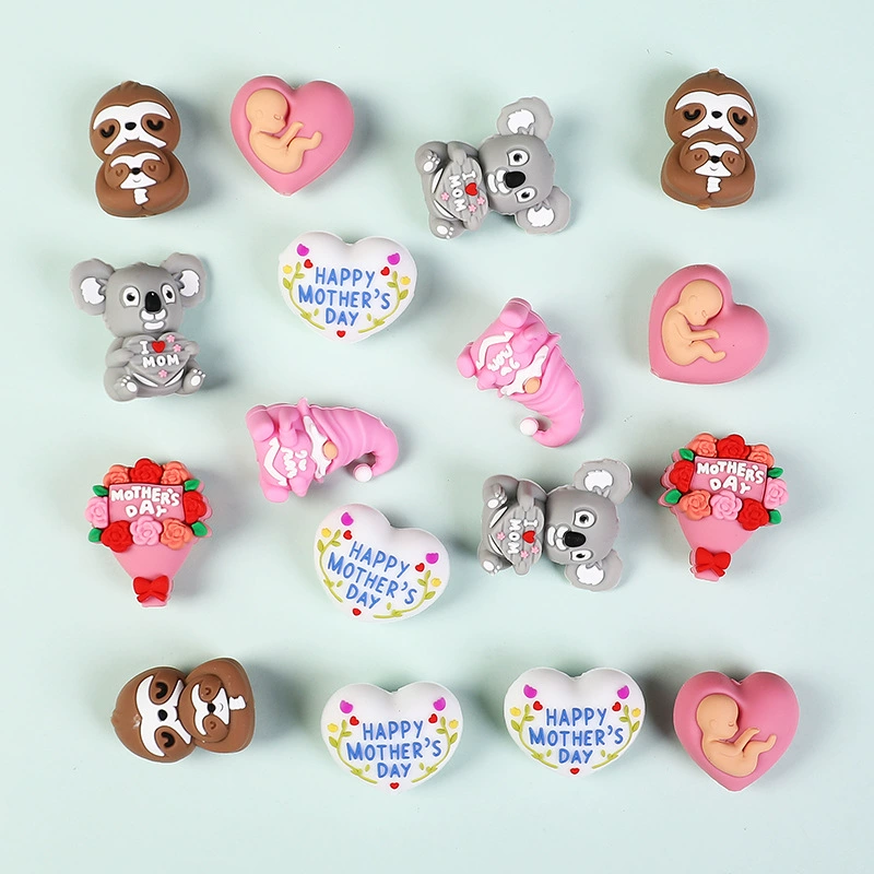 Mother's Day 3D Silicone Focal Beads
