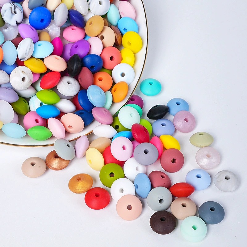 12 mm Oval Silicone Spacer Beads