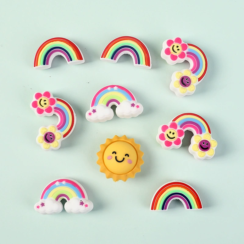 Rainbow & Weather 3D Silicone Focal Beads