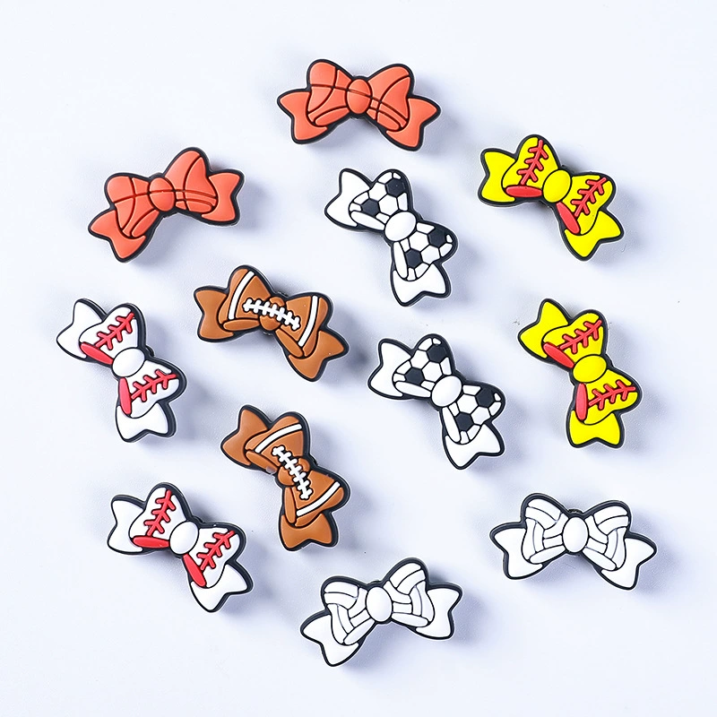 Sports Bow 3D Silicone Focal Beads