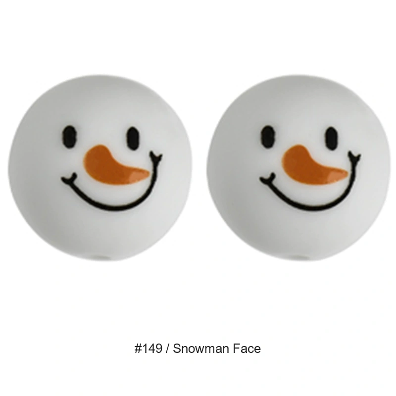 Christmas & Winter Silicone Beads, 12mm, 15mm & 19mm