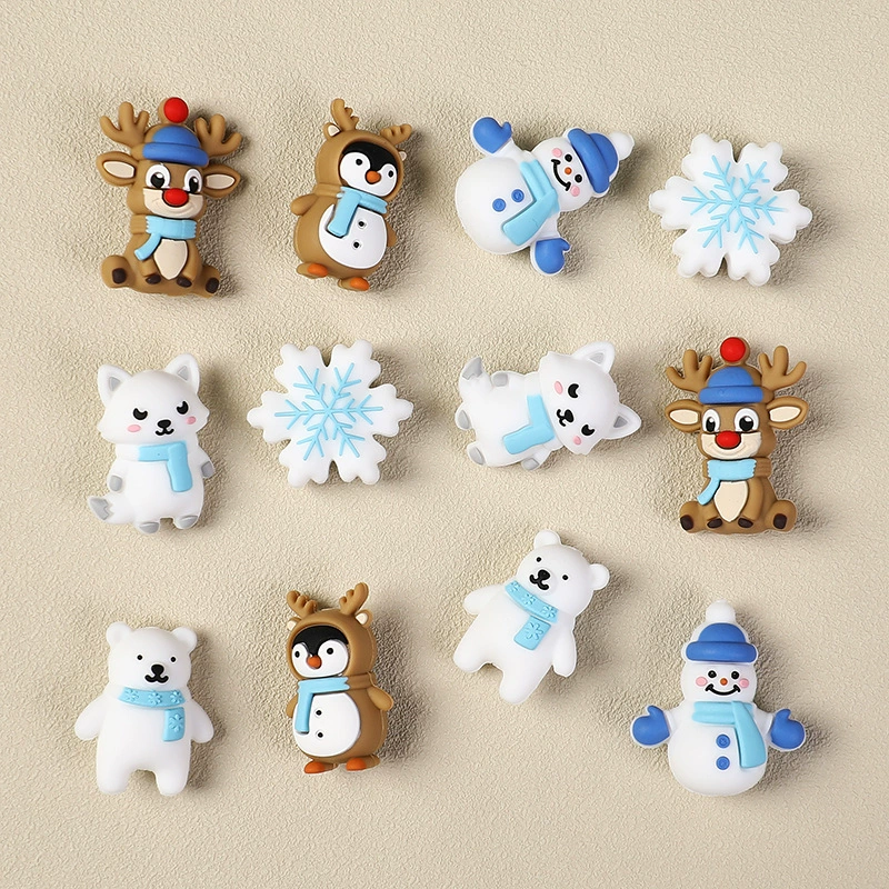 Winter 3D Silicone Focal Beads